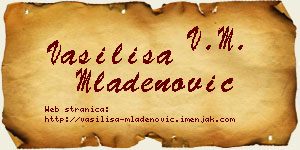 Vasilisa Mladenović vizit kartica